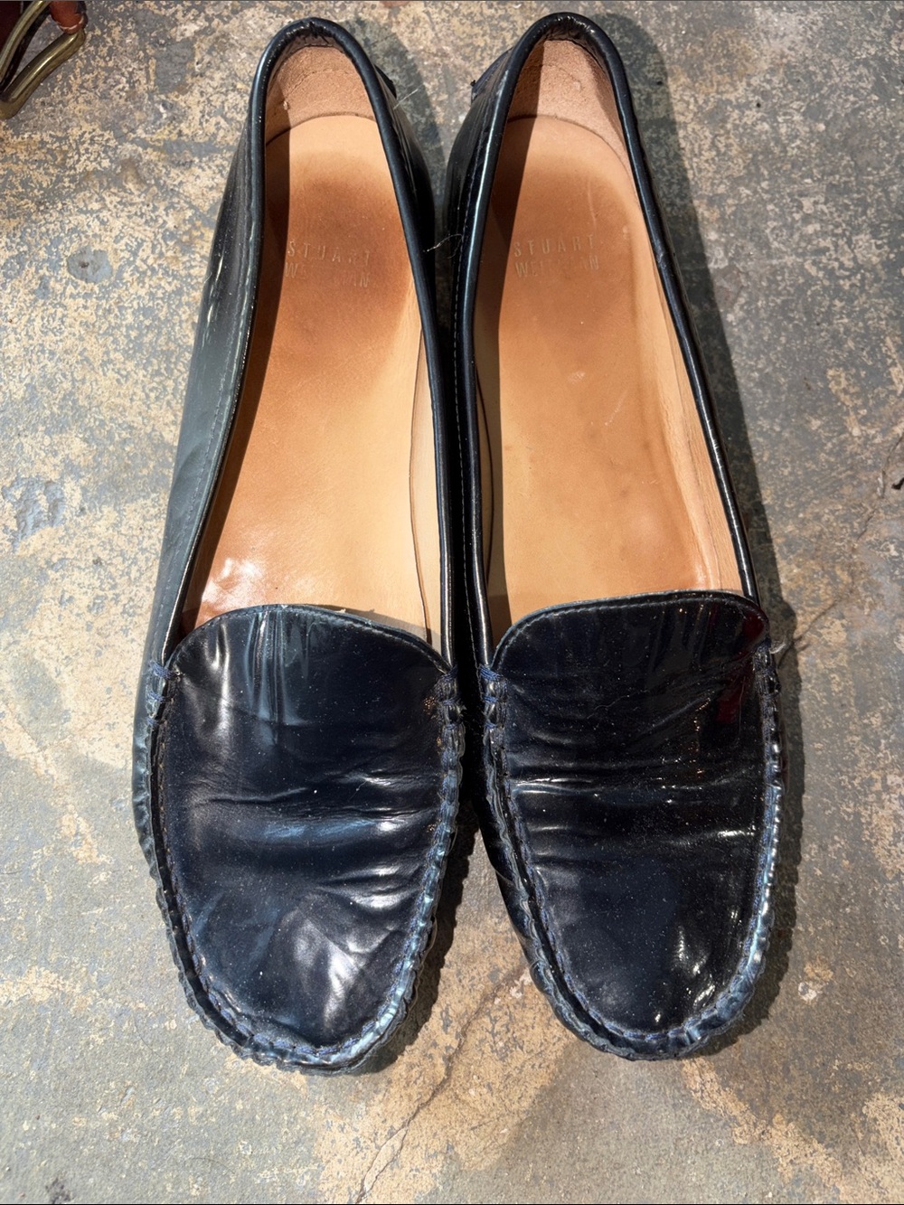 Stuart Weitzman Patent Leather Loafers 9.5 used nice condition